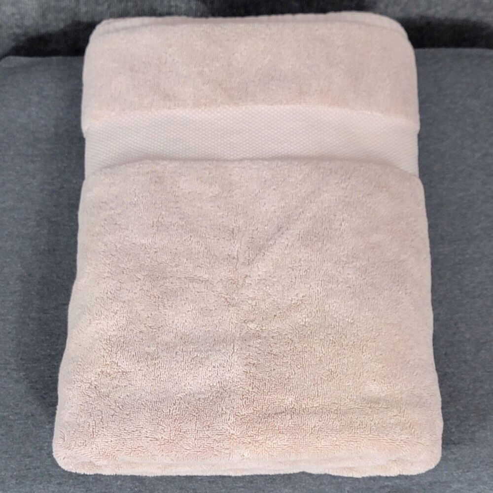 Boll & Branch Bath Sheet Towel Pink 100% Organic Cotton Spa Luxury 34" x 66"